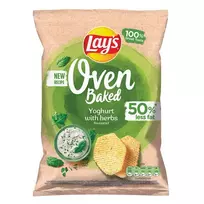 Jogurto ir prieskoninių žolelių skonio kepti bulvių traškučiai LAY'S OVEN BAKED, 110 g