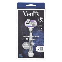 Gillette, Venus, Deluxe Smooth Platinum, 1 skustuvas, 2 kasetės