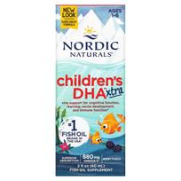 Nordic Naturals, DHA Xtra vaikams, nuo 1 iki 6 metų, Berry Punch, 880 mg, 2 fl uncijos (60 ml)