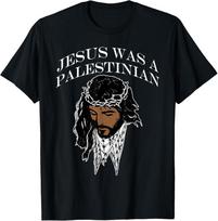 Jėzus Buvo Palestinietis Jėzus Keffiyeh Palestina Krikščionis Unisex Marškinėliai XL