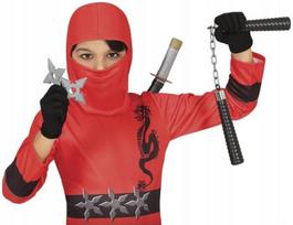 Nindzės Aksesuarų Rinkinys: Nunchaku, Katanas, Shurikenai