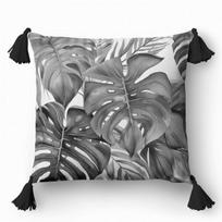 Dekoratyvinis pagalvės užvalkalas 45x45 Floral Monstera Graphite