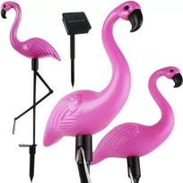 Saulės lempos flamingai – 3 LED figūros su kolektoriumi