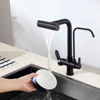 KINKIBOS 3 krypčių slankiojantis virtuvės maišytuvas su vandens filtru