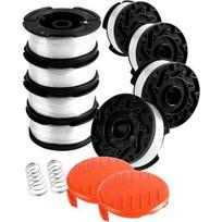 Trimmerio ritė „Black & Decker“ trimmeriams, 8 trimmerio ritės su 2 ritės dangteliais ir 2 spyruoklėmis