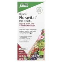 Floradix, Floravital® geležis + žolės, 16,9 fl uncijos (500 ml)