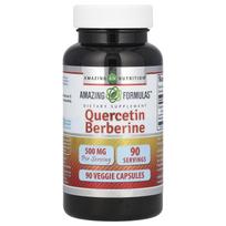 Nuostabi mityba, kvercetino berberinas, 500 mg, 90 daržovių kapsulių