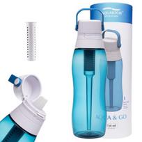 „Aqualogis Aqua&Go“ vandens buteliukas su filtru – 750 ml, vandenyno mėlyna