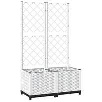 Sodo vazonas su treliažu 80x40x136 cm PP baltas CFE58244