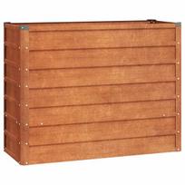 Aukštas sodo Lovelis，Gėlių dėžė，Gėlių vazonas, rūdžių, 100x40x77cm, Corten plienas CFE25878
