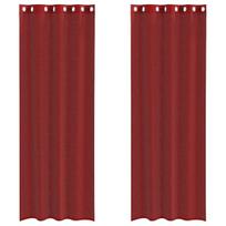 Voile užuolaidos su įvorėmis, 2vnt., raudonojo vyno spalvos CFE3467991