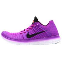 Nike Free RN Flyknit Neslystantys Atsparūs trinčiai Žemi Kasdieniai Bėgimo Batai Moteriški Violetiniai 831070-501 36.5
