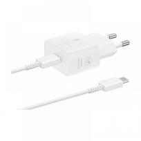 Įkroviklis Samsung EP-T2510XWEGEU 25W + USB-C kabelis baltas