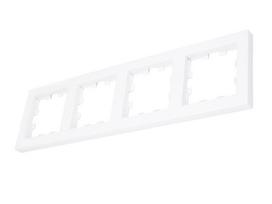 4 jungiklių ir kištukinių lizdų rėmelis - Visio S55 - Baltas - CUBIC
