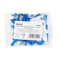 Izoliuotų jungčių rinkinys Vayox 1,5-2,5 mm2 6,3 mm mėlynos spalvos 100 vnt.