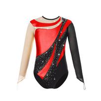 Gimnastikos triko mergaitėms Blizgantis blizgantis baleto šokių sportinis triko ilgomis rankovėmis 5-6 Years sidabras
