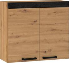Viršutinė spintelė Meblocross Rodos ROD-20 W80-S, ąžuolo artisan/juoda