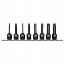 Komplekt 1/2" Spline galvučių, 8 vnt., Crmo plienas