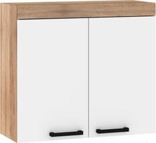 Viršutinė spintelė Meblocross Rodos ROD-20 W80-S, sonoma šviesi/balta