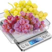 Virtuvinės svarstyklės Tikslios svarstyklės 0,1 g – 2 kg su LCD ekranu ir dubenėliais