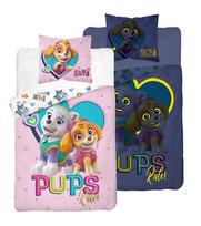 Patalynė Švyti tamsoje 160x200 PAW PATROL šuniukai Rožinė