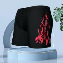 Men's Fashion Flame Flat-Leg Swim Trunks mėlyna