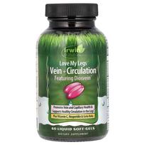 Irwin Naturals, Love My Legs, Venų + Kraujotaka, 60 skystų kapsulių