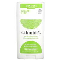 Schmidt's, natūralus dezodorantas, bergamotės ir žaliosios citrinos, 2,65 uncijos (75 g)