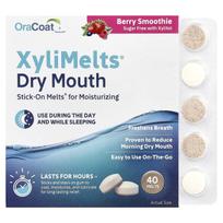 OraCoat, XyliMelts® Sausai burnai, Uogų kokteilis, 40 tirpstančių