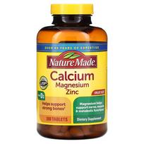 Nature Made, Calcium Magnesium Zinc, Vitamin D3, 300 Tablets