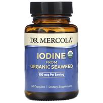 Dr. Mercola, Jodas iš ekologiškų jūrų dumblių, 650 mcg, 60 kapsulių (325 mikrogramai kapsulėje)
