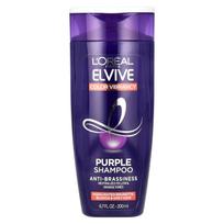„L'Oréal“, „Elvive“, „Colour Vibrancy“, purpurinis šampūnas, „Highlight Brunette“, blondinė ir pilkai pilka, 6,7 fl uncijos (200 ml)