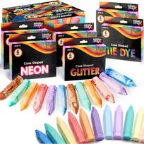 JOYFY 36 VNT. Plaunami šaligatvio kreidelės Rinkinys 6 Pakuotėse 18 Spalvų, Įskaitant 12 Dažytų (Tie Dye) 12 Blizgančių ir 12 Neono Spalvos Lauko Kreidelių