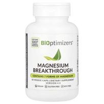 BIOptimizers, Magnesium Breakthrough, 500 mg, 50 daržovių kapsulių (250 mg vienoje tabletėje)