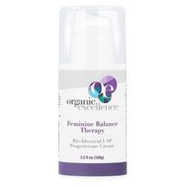 Organic Excellence, moterų pusiausvyros terapija, bioidentiškas USP progesterono kremas, 3,3 fl uncijos (100 g)