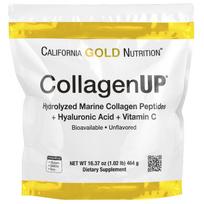 California Gold Nutrition, CollagenUP®, su hidrolizuotais jūrinio kolageno peptidais, hialurono rūgštimi ir vitaminu C, be kvapiųjų medžiagų, 1,02 svaro (464 g)