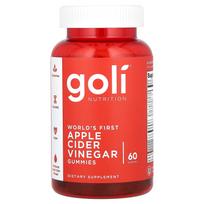 Goli Nutrition, obuolių sidro acto guminukai, 1000 mg, 60 guminukų (500 mg vienai gumai)