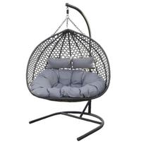 Pakabinama dviguba Cocoon kėdė – pilka pagalvė