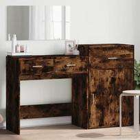 Kosmetinis staliukas 3 dalių komplektas, Smoked Oak inžinerinė mediena