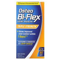 Osteo Bi-Flex, su gliukozaminu ir chondroitinu, sąnarių skydas, 3x stiprumas, 80 dengtų tablečių