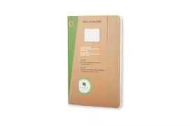 *Užrašų knygutė Moleskine Evernote 13x21cm, langeliais, minkštu viršeliu, 2vnt/pak, rudos spalvos
