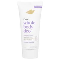 Dove, Viso kūno dezodorantas, Kokosų ir vanilės, 2,5 fl oz (73 ml)