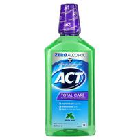 „Act“, „Total Care“ burnos skalavimo skystis nuo ėduonies su fluoru, be alkoholio, su gaivios mėtos skoniu, 1 l (33,8 skysčio uncijos)