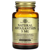 Solgar, Natūralus astaksantinas, 5 mg, 60 minkštųjų kapsulių
