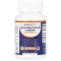 Vitamatic, Bifidobacterium Longum, 6 milijardai KFV, 60 DRcaps® hipromeliozės kapsulių