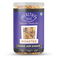 Sveikas skanėstas Kepti Chana Jor Garam 200 g | Sveiki, kepti be aliejaus Namkeen | Paruošti valgyti | Sveiki užkandžiai | Mažai kalorijų | Baltymų