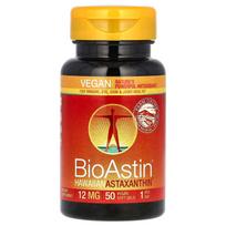 Nutrex Hawaii, BioAstin, Havajų astaksantinas, 12 mg, 50 veganiškų minkštųjų gelių