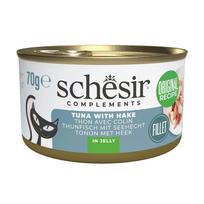SCHESIR Complements Tuna with hake in jelly – šlapias kačių maistas – 70g