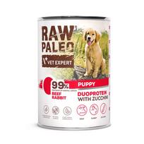 RAW PALEO Duoprotein Beef & Rabbit Puppy – drėgnas ėdalas šunims – 400g