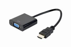 Gembird A-HDMI-VGA-04 vaizdo kabelio adapteris 0,15 m VGA (D-Sub) HDMI A tipo (standartinis) Juoda